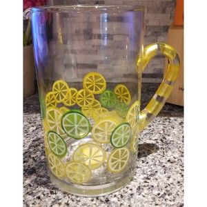 Pier One summer glass pitcher